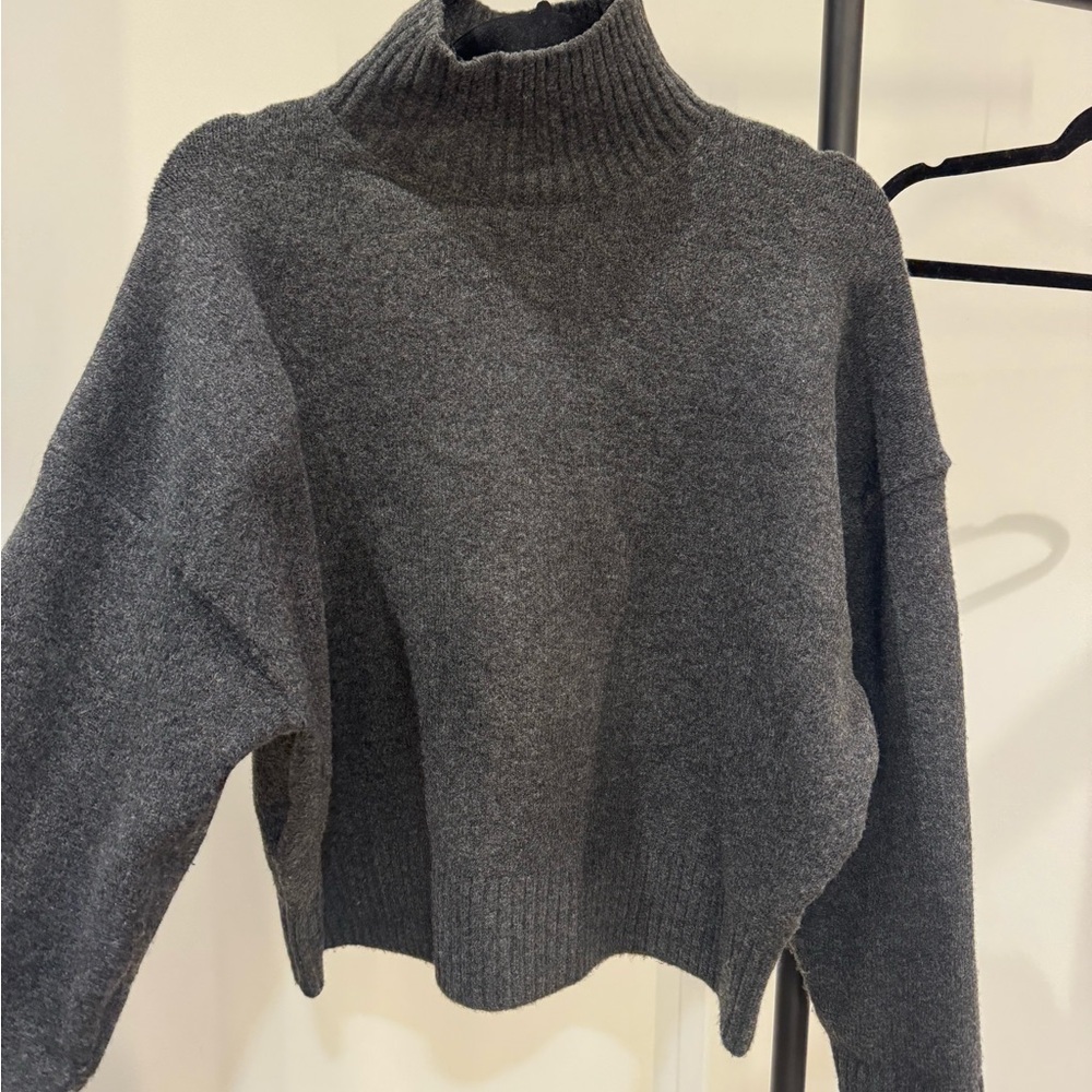 Gray Turtleneck Sweater ZARA SZ S